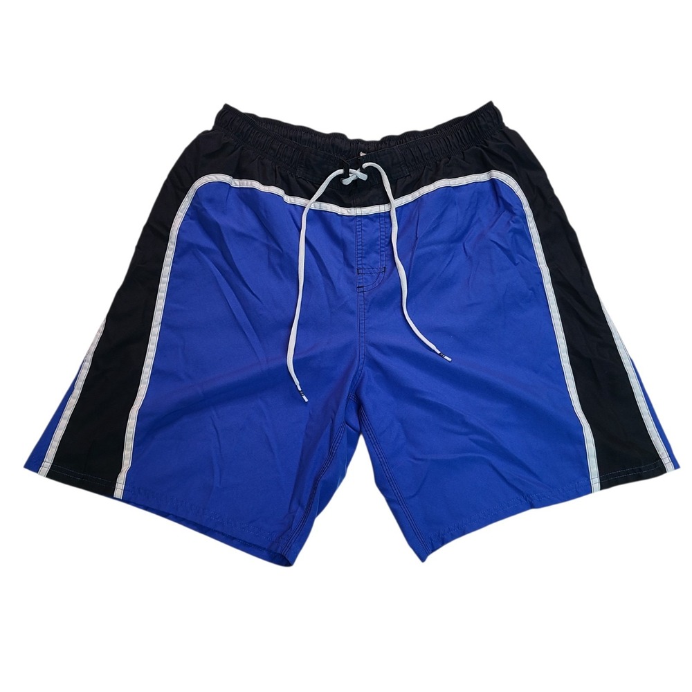 Nike Mens Size Large Blue Lined Briefed Colorblock Swimming Trunks on Gray Tag